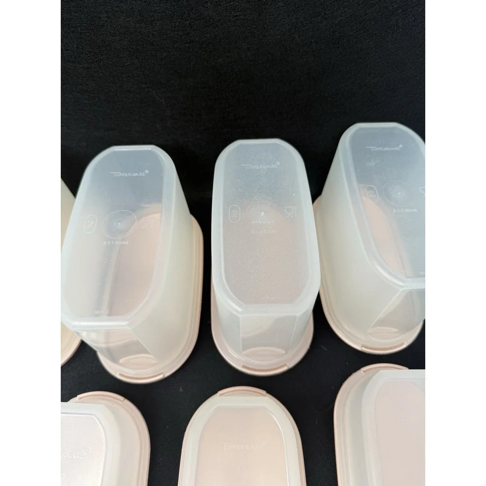 Tupperware Modular Mates Lot 12 Pc Pink Lids Pantry Storage Containers Set